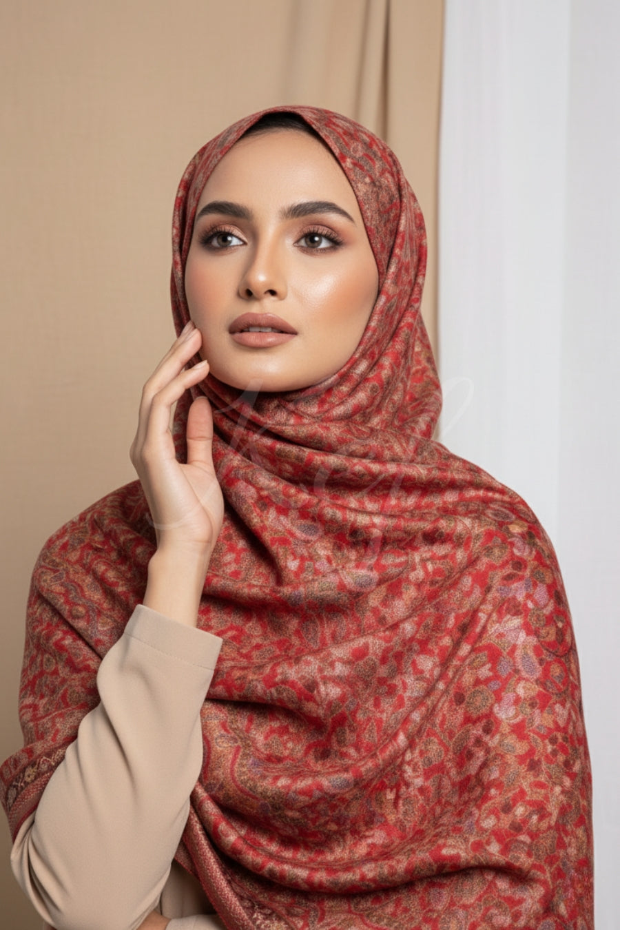 Printed Cashmere Twilight Hijab - Velvet Breeze