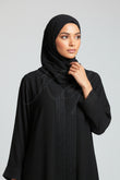 Black Laced Abaya