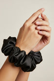 Silk Scrunchie - Black