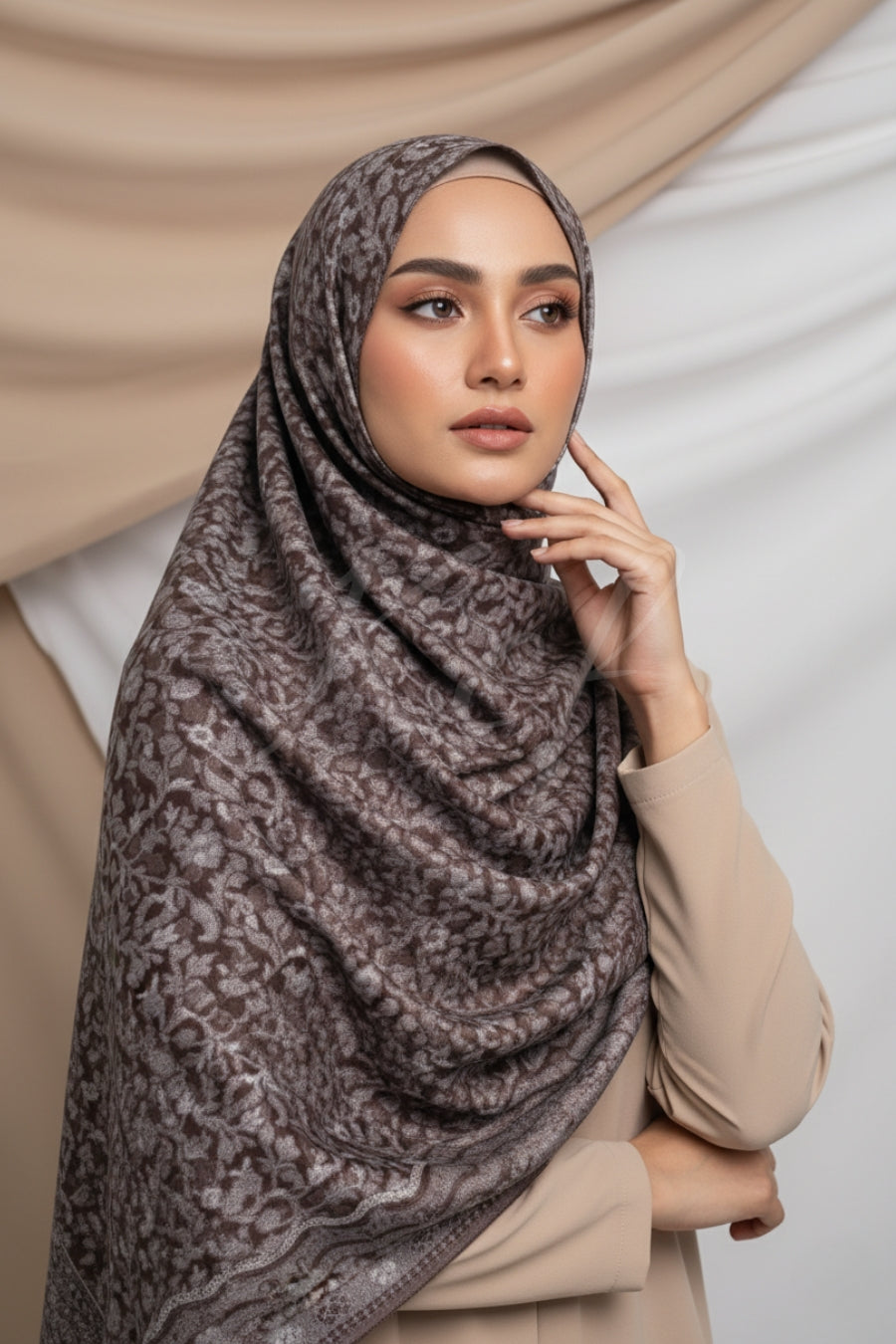Printed Cashmere Twilight Hijab - Huescape