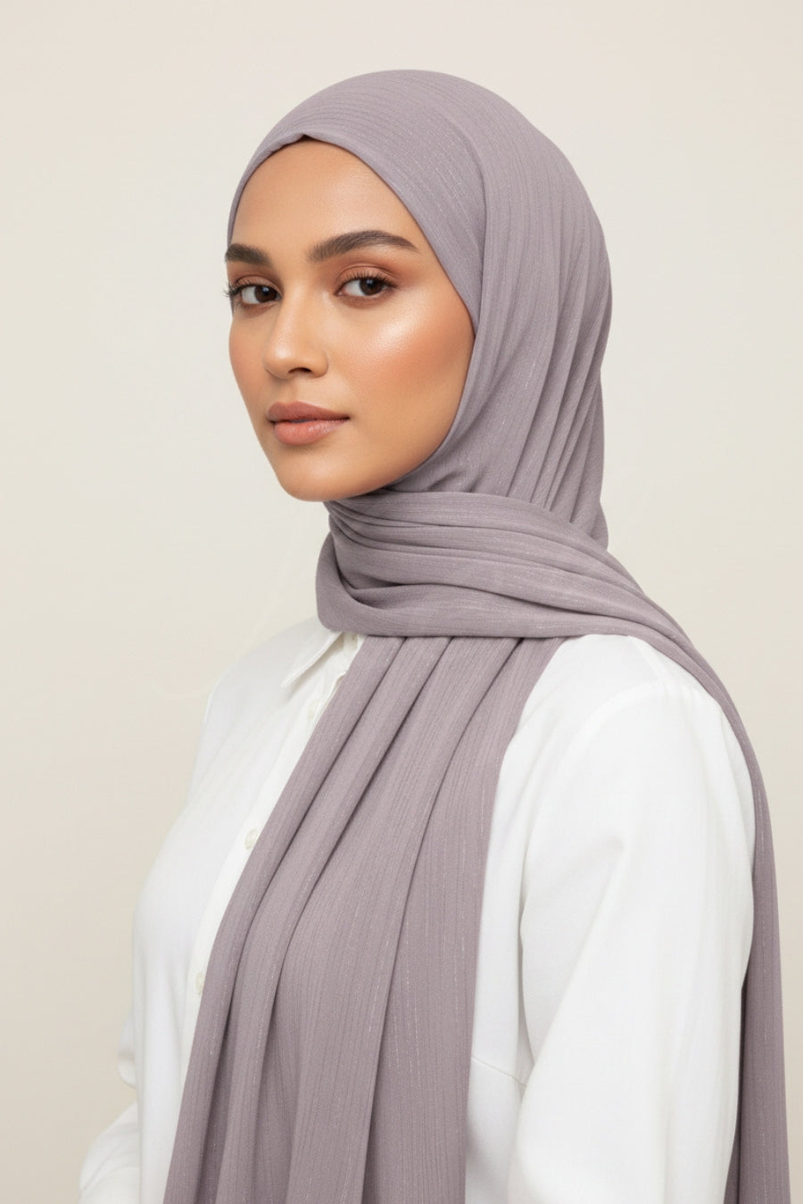 Metallic Chiffon - Lavender