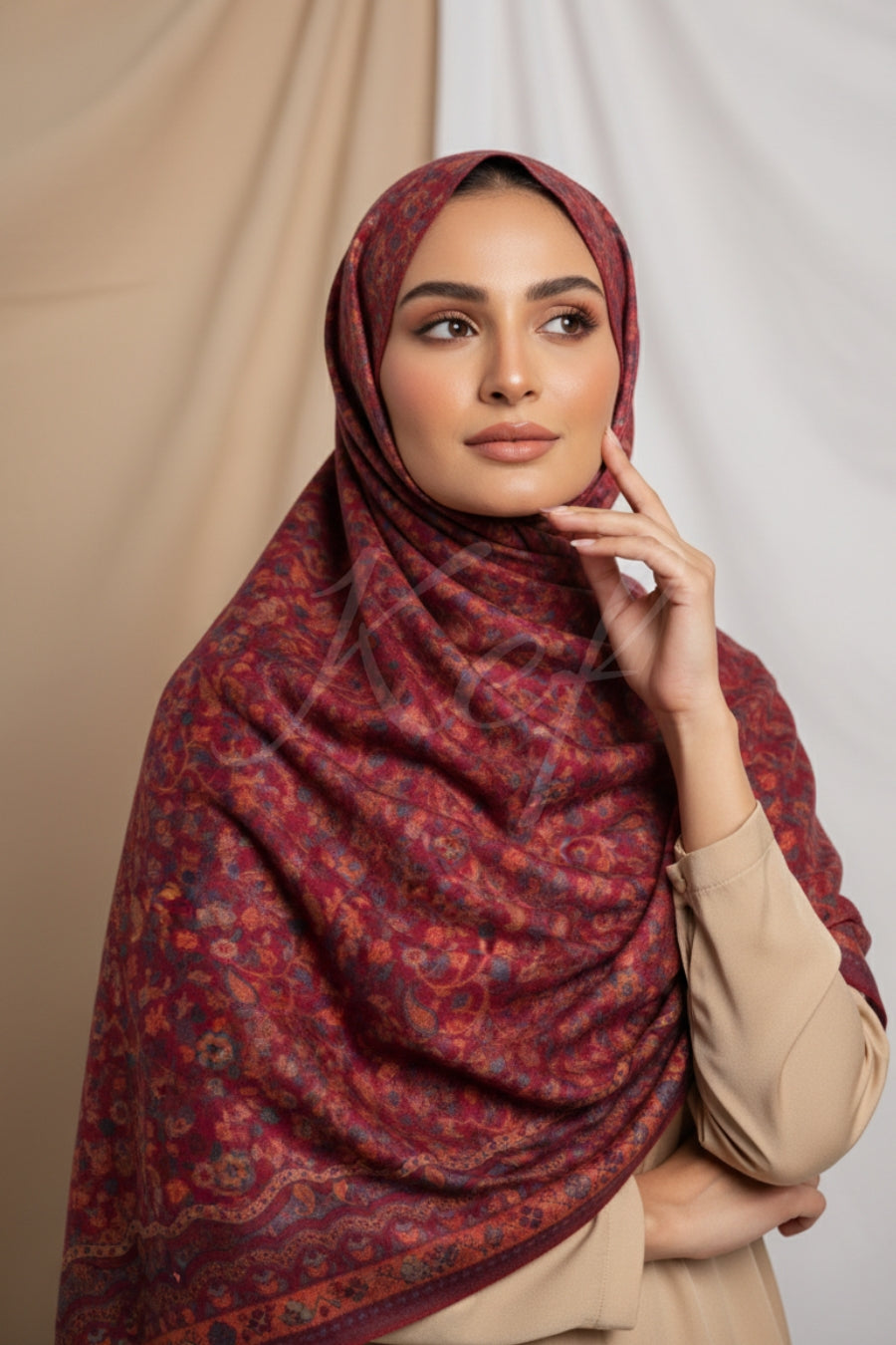 Printed Cashmere Twilight Hijab - Loom Luxe