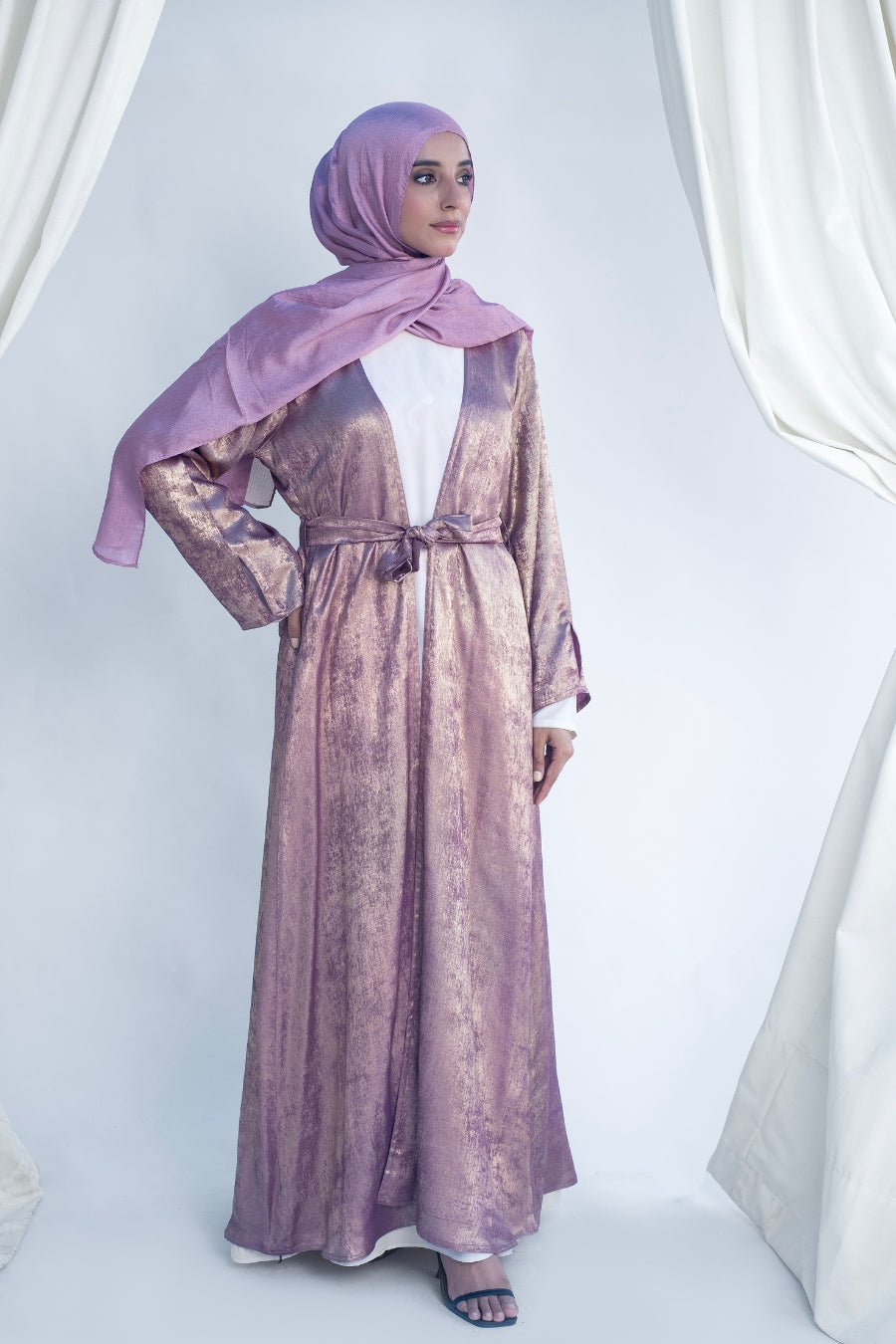 Metallic Lavender Kimono