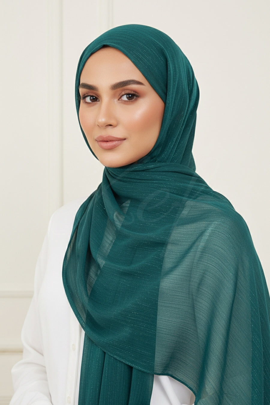 Metallic Chiffon - Prussian