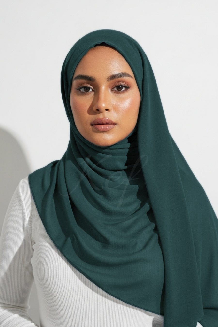 Georgette Hijab - Prussian