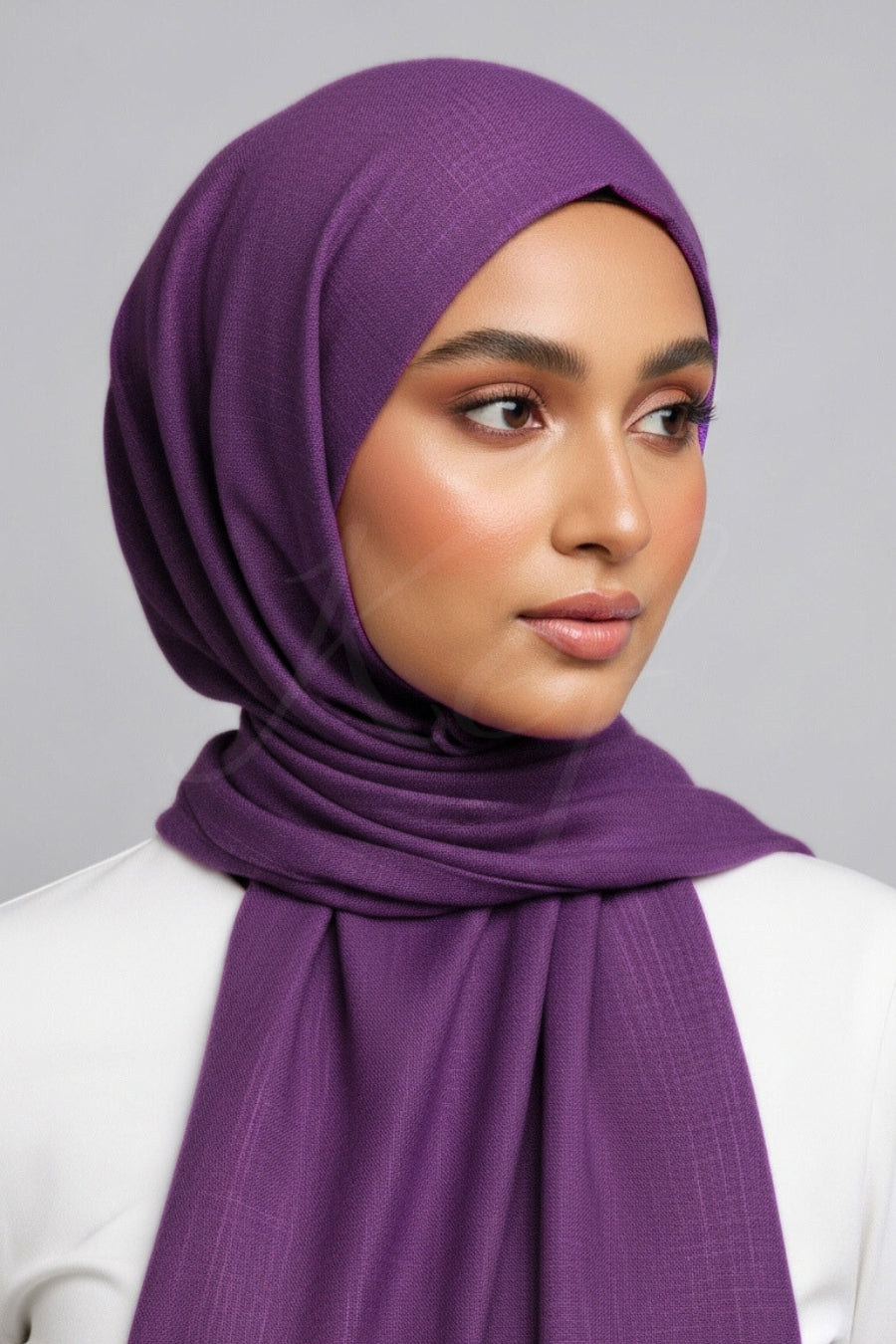 Turkish Lawn Hijab - Purple