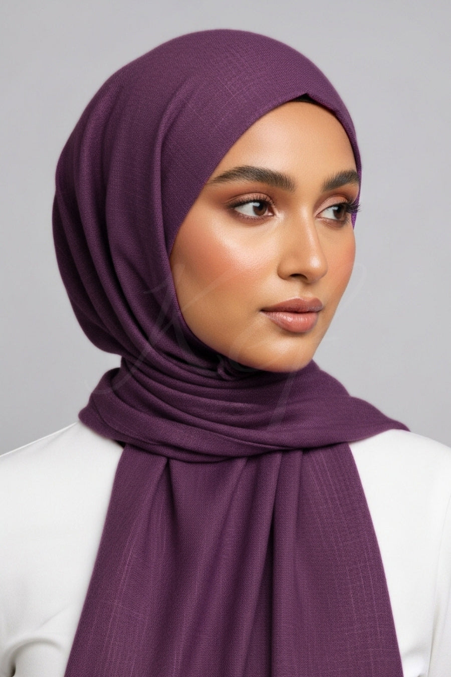 Turkish Lawn Hijab - Purple