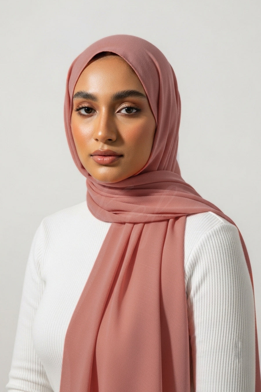 Georgette Hijab - Rose
