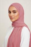 Metallic Chiffon - Rose