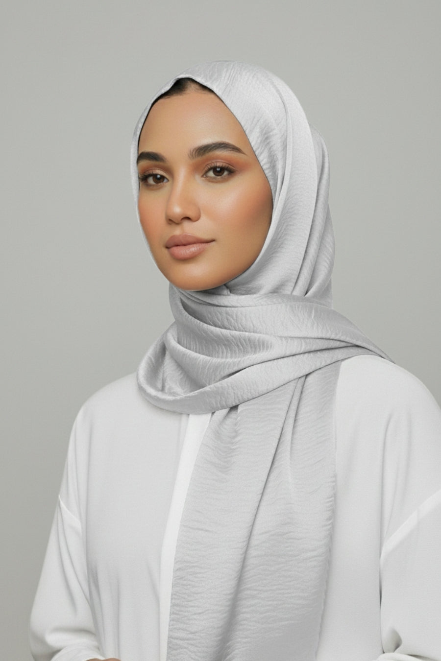 Crepe Textured Chiffon - Silver