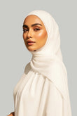 Georgette Hijab - White