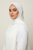 Metallic Chiffon - White